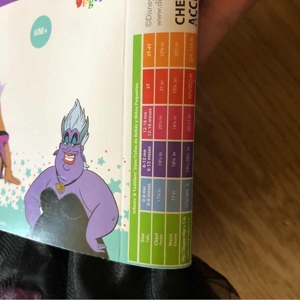 Disney Ursula Costume NEW Baby 6-12 mos Little Mermaid Dress Wig Parks World - Picture 3 of 3